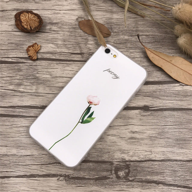 simple For iPhone 6s Mobile Phone Case 6 Plus Accessories Silicone for iPhone 7 Cases 6s 7P 3D Relief Tree Women Cover Funda