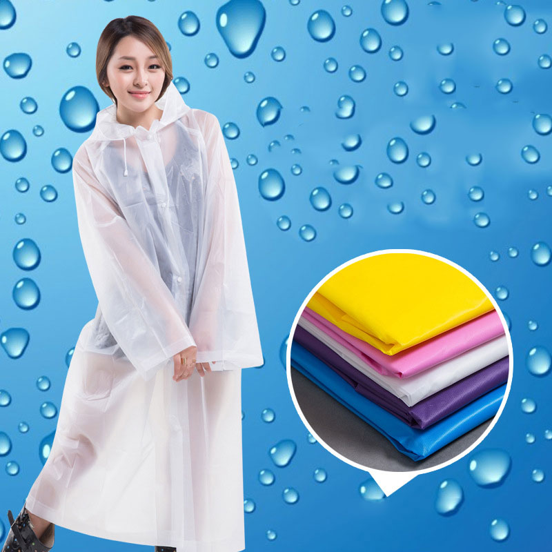 معطف المطر للنساء شفاف خفيف | Poncho Portable Environmental Light Raincoat Hot Sale