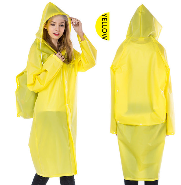 معطف واق المطر العالمي ويشمل حقيبة مدرسية | Yuding Long Raincoat  EVA Thick Rainwear Universal  Poncho Waterproof