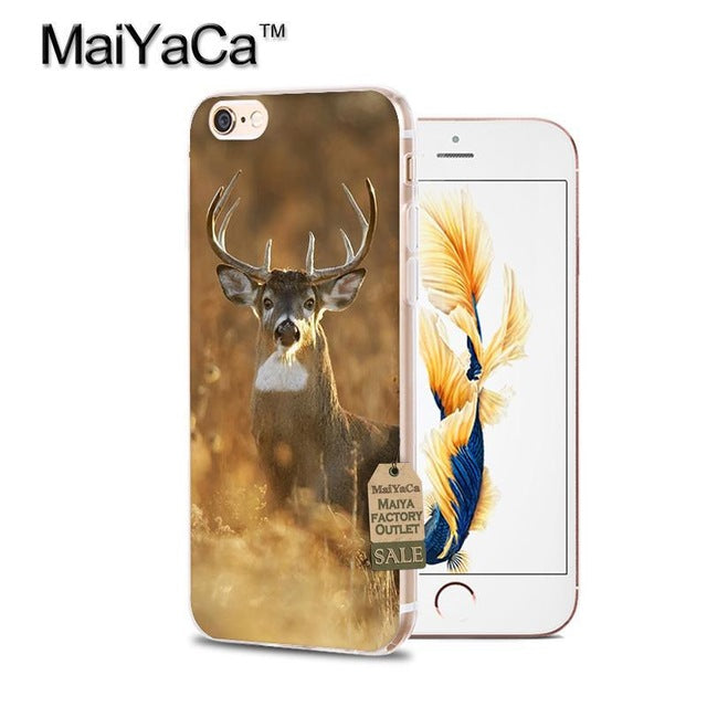 MaiYaCa Hunting and Fishing man Transparent TPU Soft Phone Case Accessories Cover For iPhone 5s 6s 7 8 plus X case