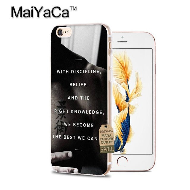 MaiYaCa Motivational Words Soft Transparent TPU Phone Case Accessories Cover For iPhone 8 x 5c5s 6s 7 plus case phone back cover