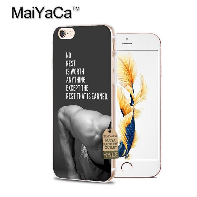 MaiYaCa Motivational Words Soft Transparent TPU Phone Case Accessories Cover For iPhone 8 x 5c5s 6s 7 plus case phone back cover