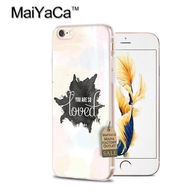 MaiYaCa Motivational Words Soft Transparent TPU Phone Case Accessories Cover For iPhone 8 x 5c5s 6s 7 plus case phone back cover