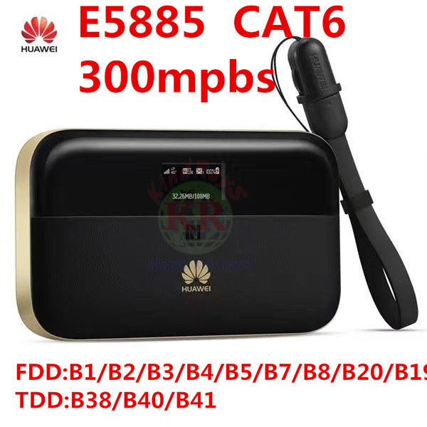 unlocked Huawei E5885 300mbps cat6 4g wifi router 4g mifi dongle rj45 usb port battery 6400mAh Mobile WiFi PRO 2 pk R5786 e5771