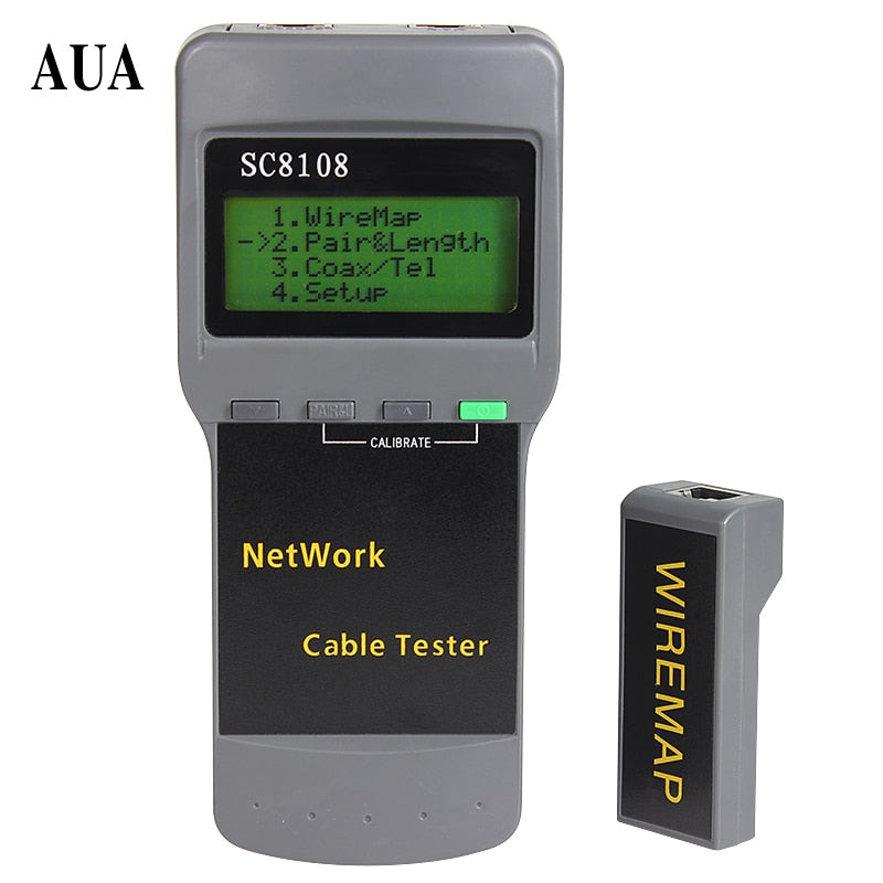 SC8108 Portable LCD Network Tester Meter&LAN Phone Cable Tester & Meter With LCD Display RJ45 Free Shipping