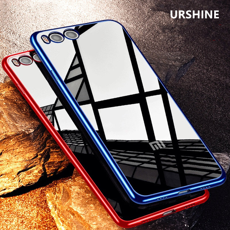 URSHINE Cover for Global ROM Original Xiaomi Mi6 Mi 6 Soft TPU Plating Colored Protective Case for Xiaomi Mi 6 M6 Accessories