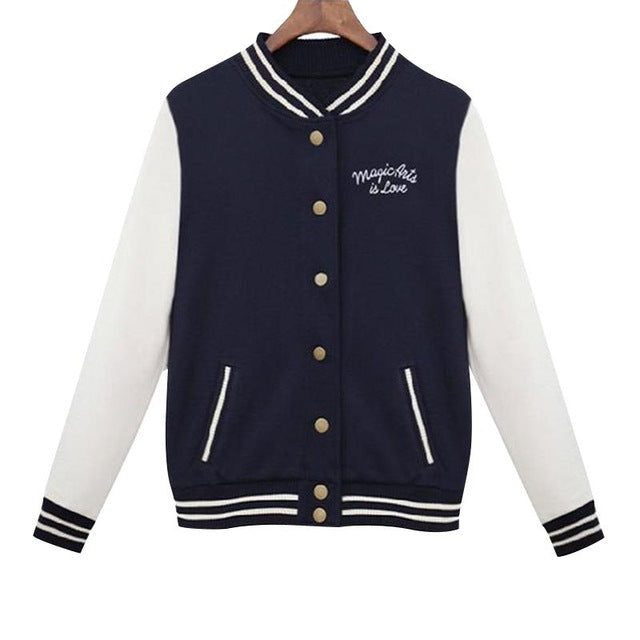 LUVCLS Splice Sleeves Baseball Jacket 2018