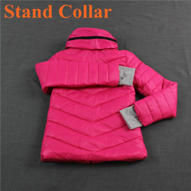 سترة سليم الدافئه المحشوه بالقطن جوده عاليه | Winter Jacket Women Hooded AND Stand Collar Parka Slim Warm Cotton-Padded