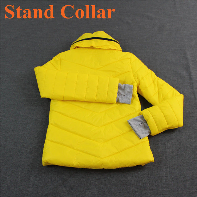 سترة سليم الدافئه المحشوه بالقطن جوده عاليه | Winter Jacket Women Hooded AND Stand Collar Parka Slim Warm Cotton-Padded