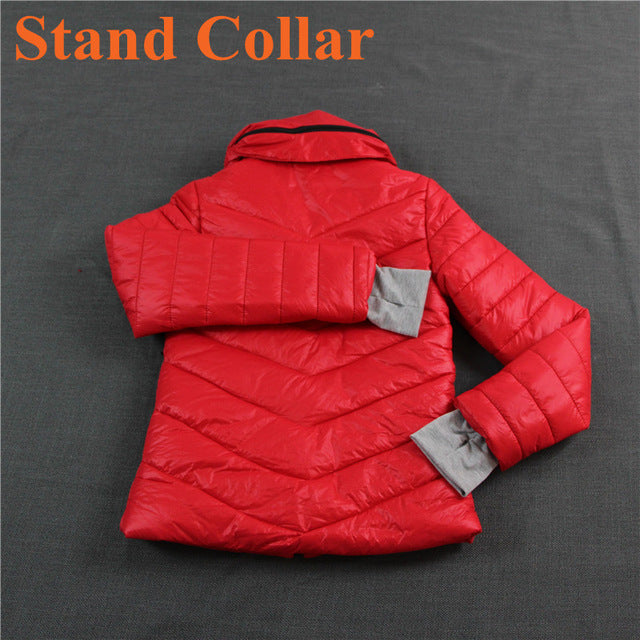 سترة سليم الدافئه المحشوه بالقطن جوده عاليه | Winter Jacket Women Hooded AND Stand Collar Parka Slim Warm Cotton-Padded