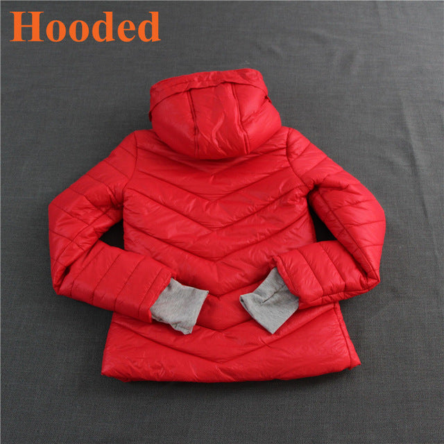 سترة سليم الدافئه المحشوه بالقطن جوده عاليه | Winter Jacket Women Hooded AND Stand Collar Parka Slim Warm Cotton-Padded