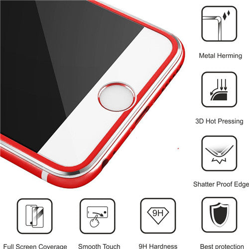 Tempered glass bag For Apple iphone 6 6S 7 8 plus X Mobile phone Accessories Full screen coverage cover for iphone 7 plus 5S SE