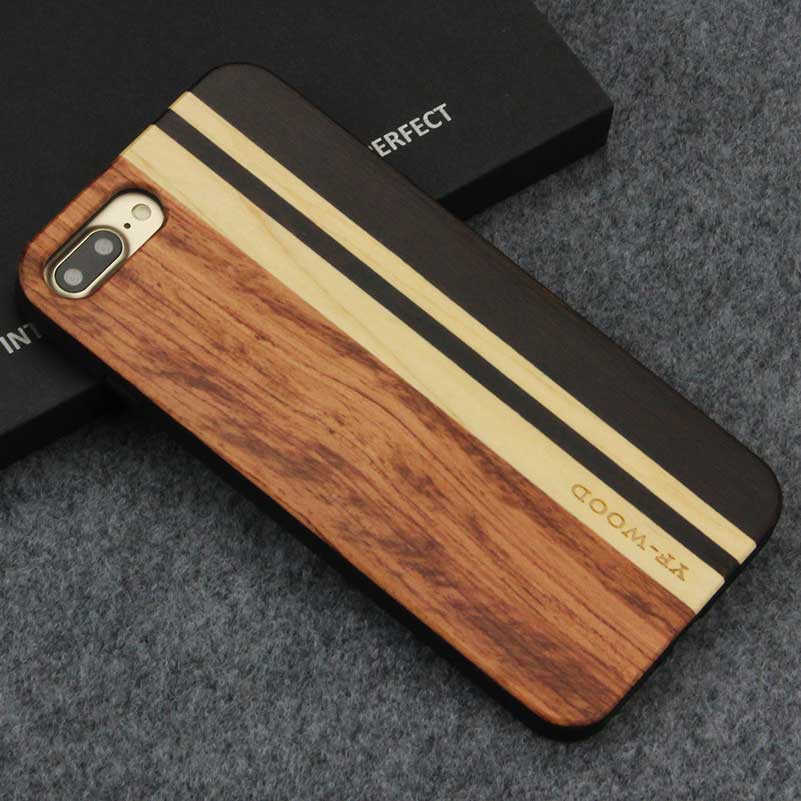 Real Bamboo Wood Case For iPhone 8 plus Case For iPhone 7plus Coque Phone Accessories For Apple iPhone 7 plus Cover