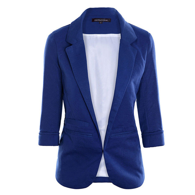 سترة النساء الرسمية مكتب العمل جودة عالية  | HDY Haoduoyi 2018 Spring Slim Fit Blazer Women Formal Jackets Office Work