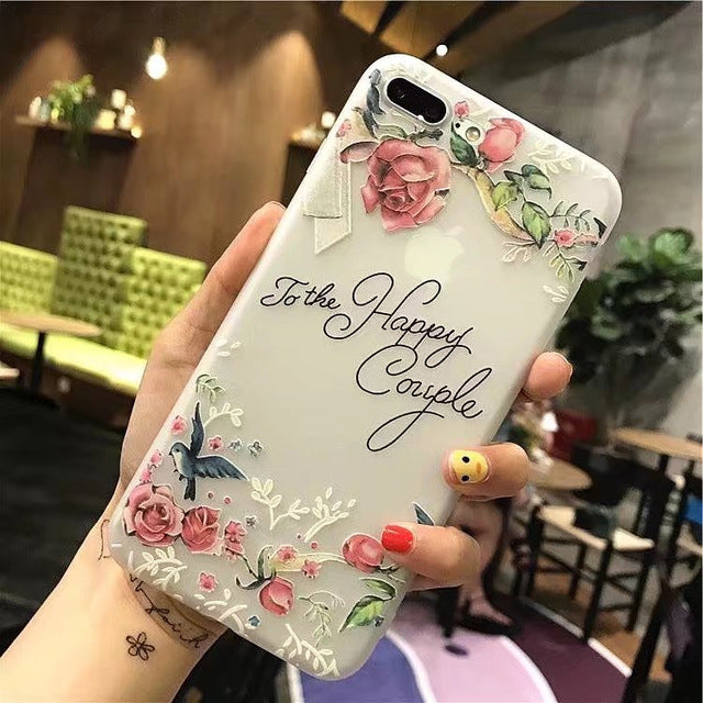 Nephy Case For iPhone 6 S 6S 7 8 Plus 5 5S X Beauty Girly Flower Soft Silicone Back Cover For iPhone 7 7Plus 6Plus 6SPlus Coque