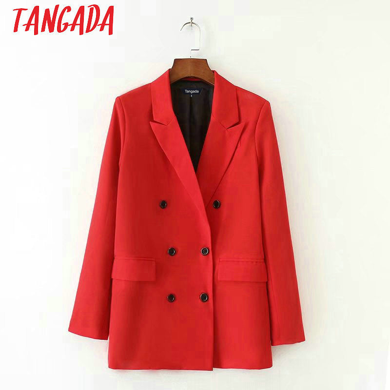 جاكيتات مكتب العمل الرسمي 2018 | Tangada Women Jacket Red Formal