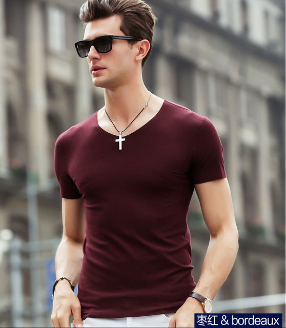 Men's Modal Solid Color Seamless Underwear Clothing Close-fitting Super Strench Undershirt Cool Summer Shirts