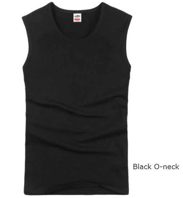 Men's all cotton Solid color seamless underwear clothing close-fitting broad shoulders V/O-neck vest comfortable undershirt