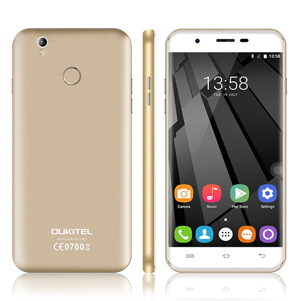 OUKITEL U7 Plus 5.5 Inch Mobile phone Android 6.0 MTK6737 Quad Core 1.3GHz 2G RAM 16G ROM 13MP Fingerprint 4G LTE Smartphone