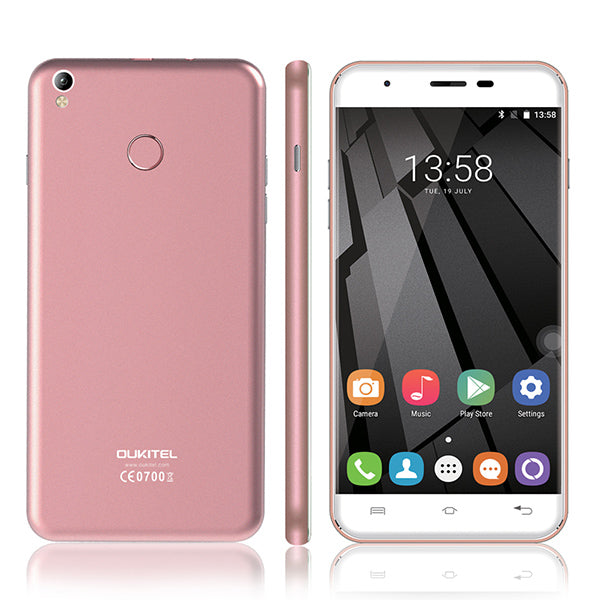 OUKITEL U7 Plus 5.5 Inch Mobile phone Android 6.0 MTK6737 Quad Core 1.3GHz 2G RAM 16G ROM 13MP Fingerprint 4G LTE Smartphone