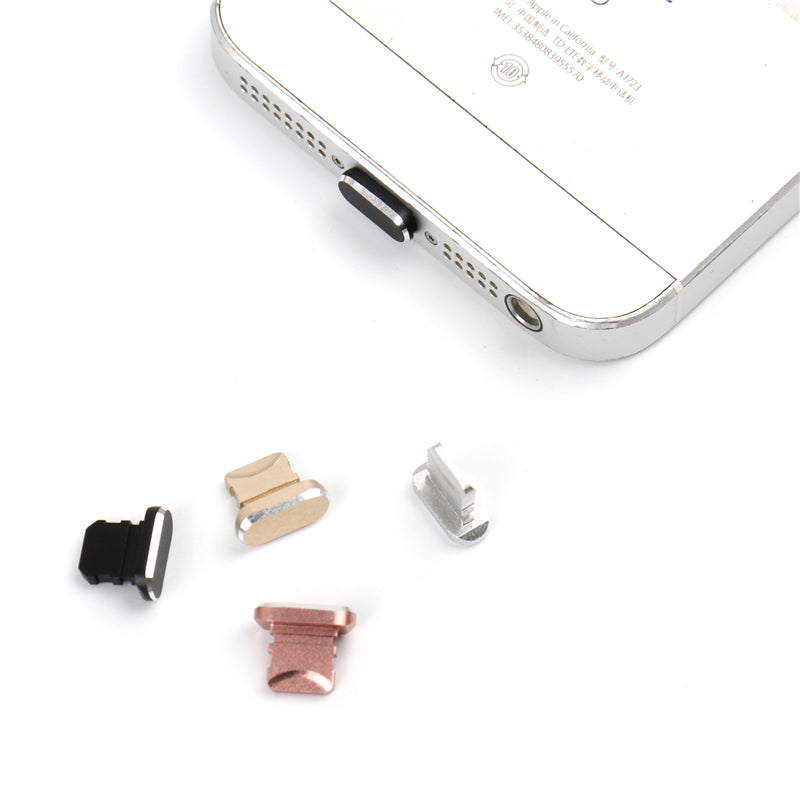 High quality aluminum alloy phone charge port plug for iphone dust plug for iphone 7 7s 8 8s plug for iphone x accessories