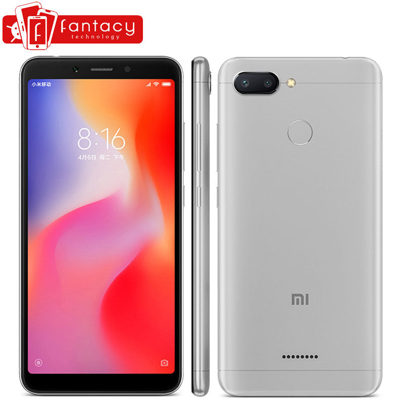 Pre-sale Original Xiaomi Redmi 6 4GB 64GB 5.45'' HD Full Screen 18:9 Mobile Phone Helio P22 Octa Core AI Dual Camera 12MP+5MP