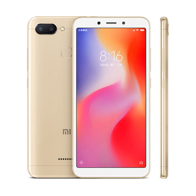 Pre-sale Original Xiaomi Redmi 6 4GB 64GB 5.45'' HD Full Screen 18:9 Mobile Phone Helio P22 Octa Core AI Dual Camera 12MP+5MP