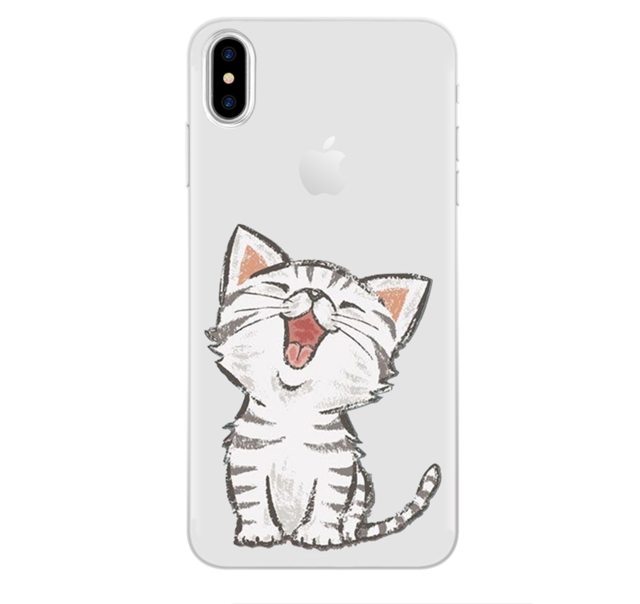 Cat Case For iPhone X 8 4 4S 5 5S SE 5C 6 6S 7 Plus Silicone For Xiaomi Redmi 4 4A 3S 3 S Note 3 4 5A Pro Prime 4X Mi A1 5X S2