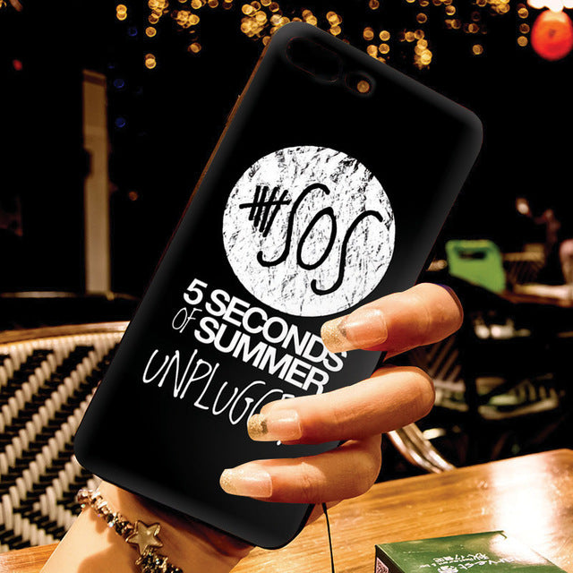 MaiYaCa 5 Seconds of Summer 5SOS Pattern Luxury Accessories Shell Original Case for Apple iPhone 8 7 6 6S Plus X 5 5S SE 5C