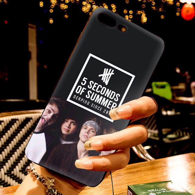 MaiYaCa 5 Seconds of Summer 5SOS Pattern Luxury Accessories Shell Original Case for Apple iPhone 8 7 6 6S Plus X 5 5S SE 5C