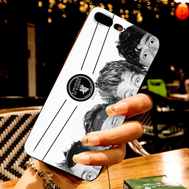 MaiYaCa 5 Seconds of Summer 5SOS Pattern Luxury Accessories Shell Original Case for Apple iPhone 8 7 6 6S Plus X 5 5S SE 5C