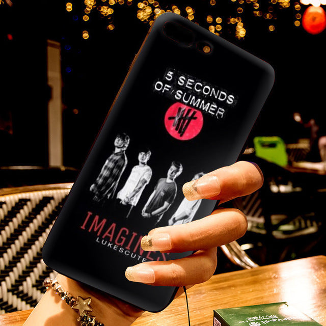 MaiYaCa 5 Seconds of Summer 5SOS Pattern Luxury Accessories Shell Original Case for Apple iPhone 8 7 6 6S Plus X 5 5S SE 5C