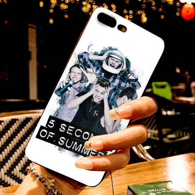 MaiYaCa 5 Seconds of Summer 5SOS Pattern Luxury Accessories Shell Original Case for Apple iPhone 8 7 6 6S Plus X 5 5S SE 5C