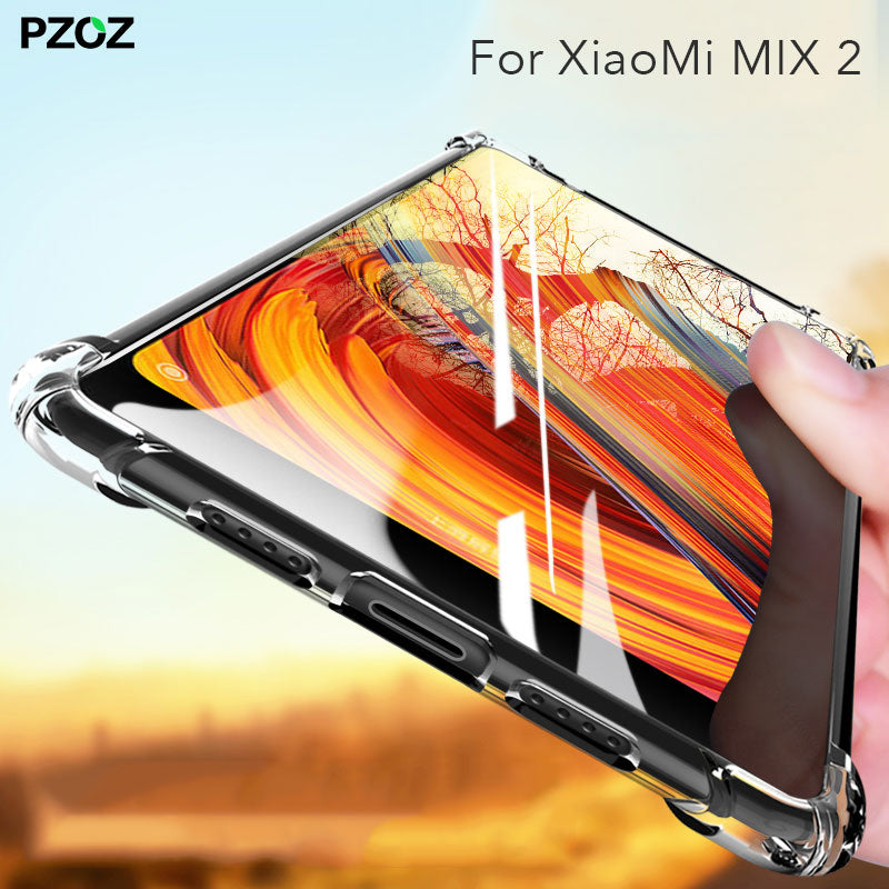 PZOZ For Xiaomi Mi Mix 2 Case Cover Bumper Accessories Transparent Silicon Shockproof Housing TPU For Xiaomi Mi Mix2 Pro Case