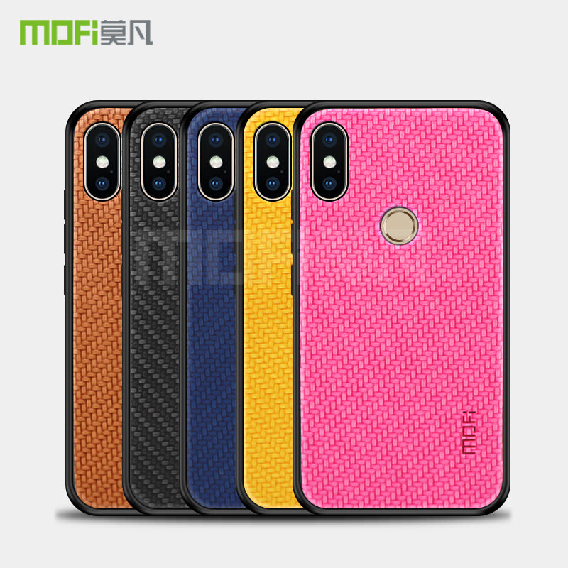 Super Soft Phone Case For Xiaomi Mi Mix 2S MOFI Luxury Grid Weaving Cases For Xiaomi Mix 2S Cover 2S 5.99