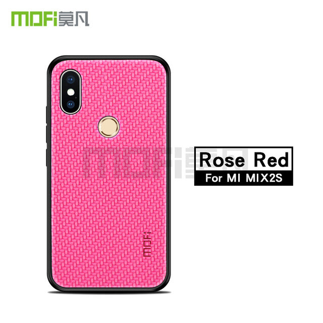 Super Soft Phone Case For Xiaomi Mi Mix 2S MOFI Luxury Grid Weaving Cases For Xiaomi Mix 2S Cover 2S 5.99