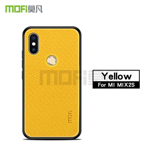 Super Soft Phone Case For Xiaomi Mi Mix 2S MOFI Luxury Grid Weaving Cases For Xiaomi Mix 2S Cover 2S 5.99