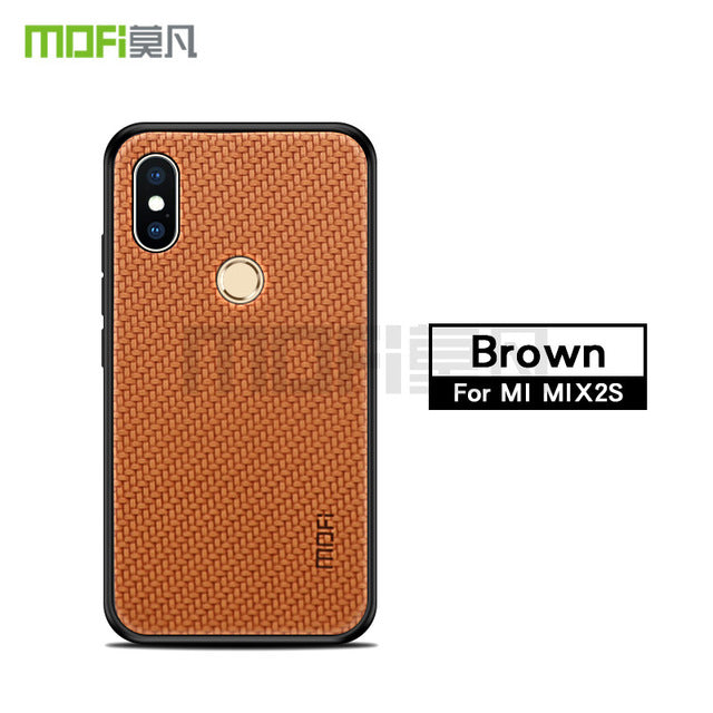 Super Soft Phone Case For Xiaomi Mi Mix 2S MOFI Luxury Grid Weaving Cases For Xiaomi Mix 2S Cover 2S 5.99