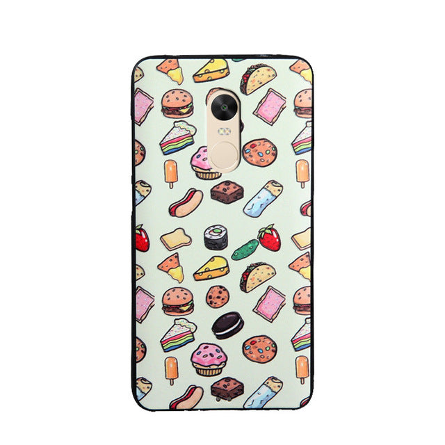 Xiaomi Redmi Note 4X Case Cover Silicon 3D Cases Cartoon Relief Phone Protective Redmi Note 4X Case Coque Fundas Etui Accessory