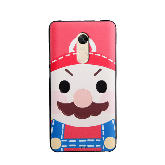 Xiaomi Redmi Note 4X Case Cover Silicon 3D Cases Cartoon Relief Phone Protective Redmi Note 4X Case Coque Fundas Etui Accessory