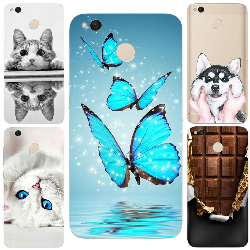 Originality Ultra Thin Chocolates Dog Cat Butterfly for Xiaomi Redmi 3 3S 4A 4X 4 4S Mi A1 Mi 5X Note 3 4 4X 5A Cases Luxury