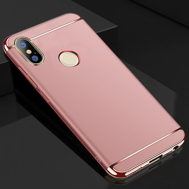 For xiaomi redmi note 5 pro prime 3 in 1 Matte Fundas Hard Back Cover Housing for redmi note5 pro protector accessories 5.99 inc