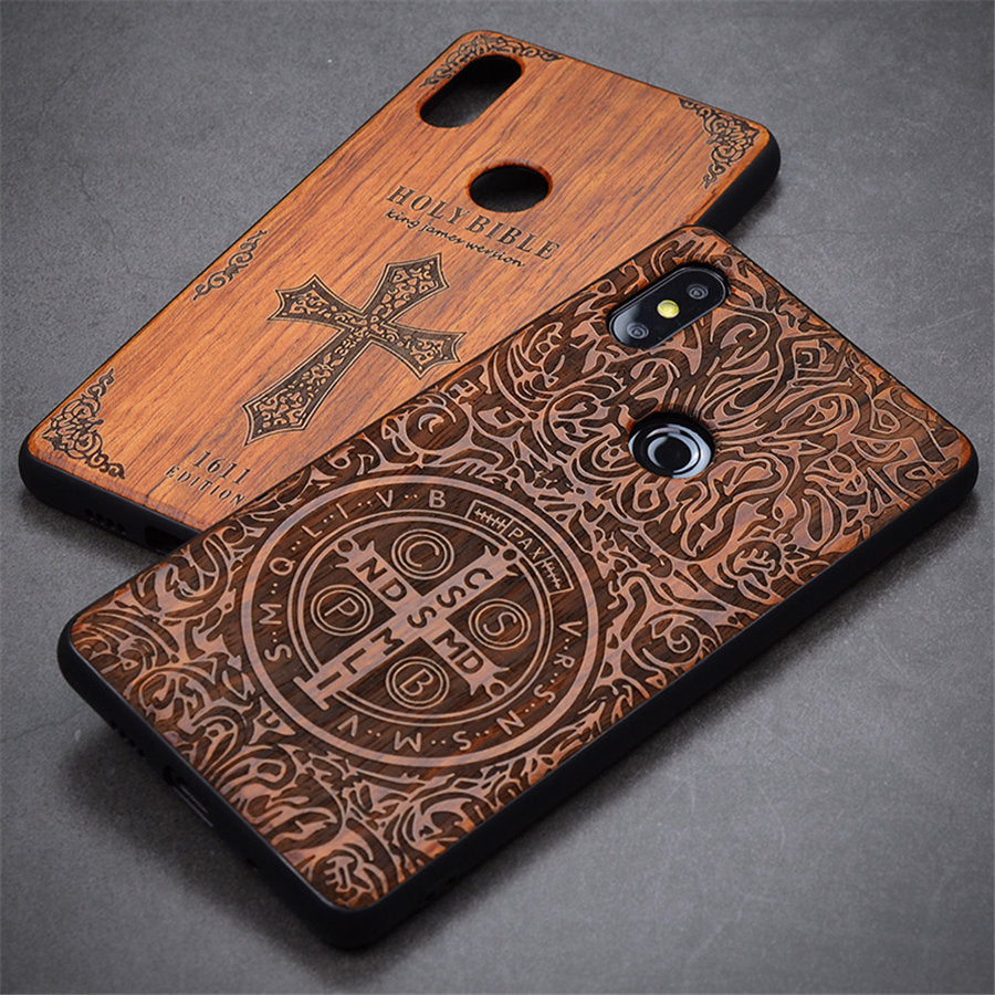 Xiaomi mi mix 2s Case Wood Cover Full Protective Accessories Carved TPU Wooden Case for Xiaomi mi mix 2 2s 5.99