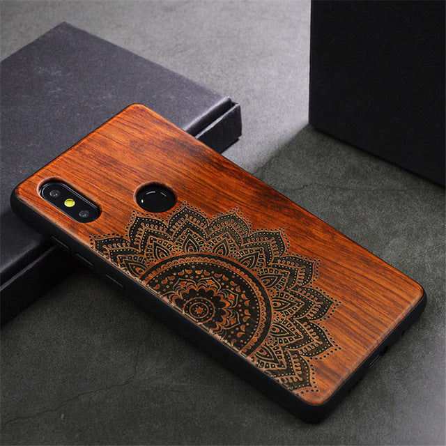 Xiaomi mi mix 2s Case Wood Cover Full Protective Accessories Carved TPU Wooden Case for Xiaomi mi mix 2 2s 5.99