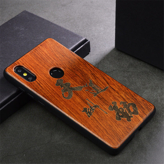 Xiaomi mi mix 2s Case Wood Cover Full Protective Accessories Carved TPU Wooden Case for Xiaomi mi mix 2 2s 5.99