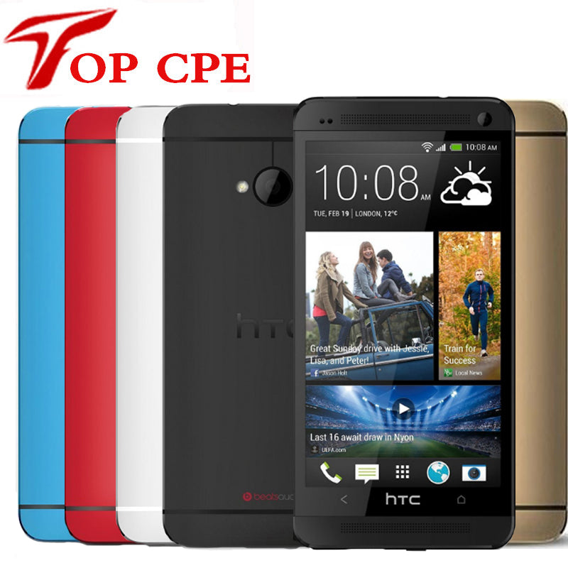 Unlocked Original HTC One M7 801e 32GB Android 4.1 Quad-core 1.7GHz  GPS WiFi 4.7'' refurbished Mobile Phone drop shipping