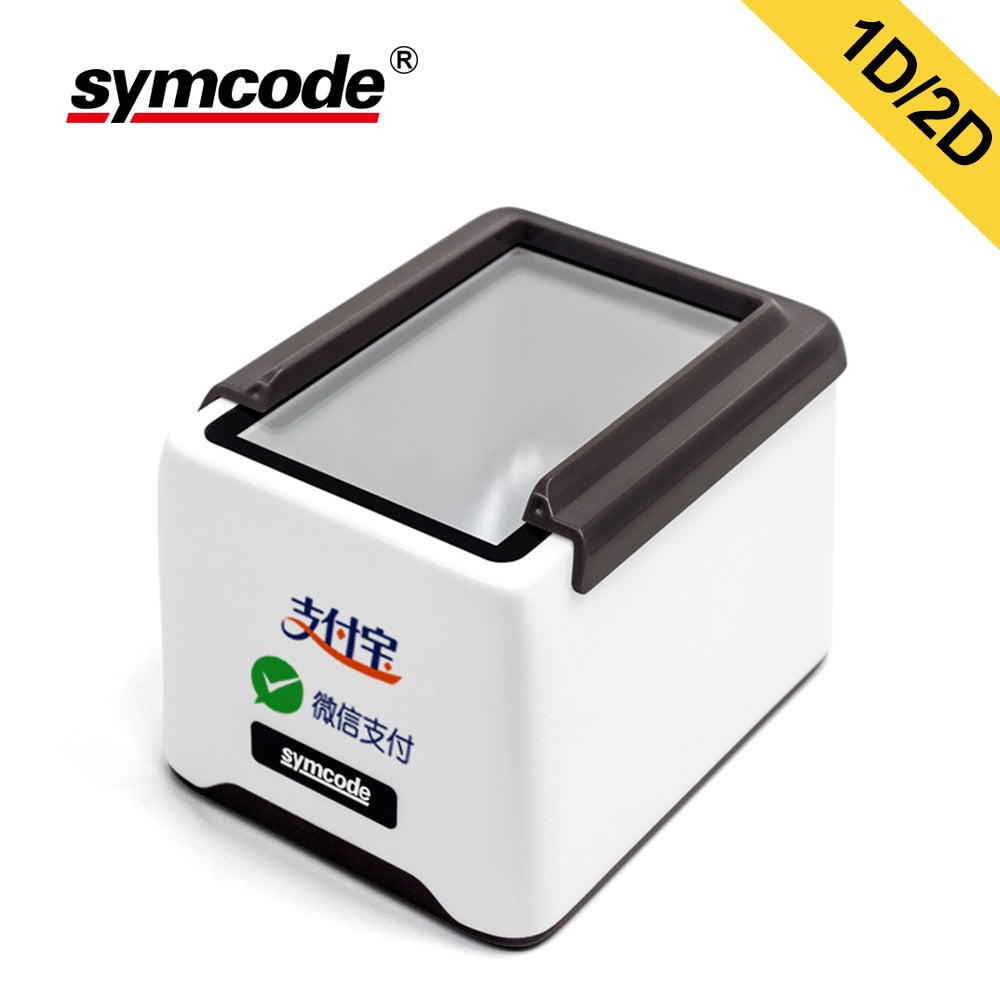 Desktop 1D 2D Barcode Scanner,Symcode 1D 2D Platform USB Wired BarCode Reader,Work on Screen Codes for Mobile Payment