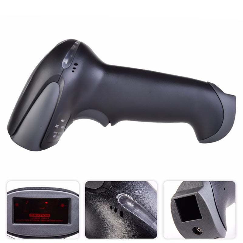 TEROW Barcode Scanner Portable Laser F5 High Sensitive Barcode Handheld Scanner USB Wired 1D Bar Code Scan for POS System