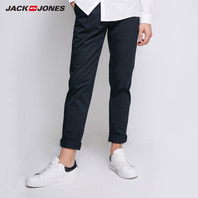 JackJones Men's Lycra&Cotton Elastic Fabric Comfort Breathable Business Smart Casual Pants Slim Fit Trousers Menswear|218314502