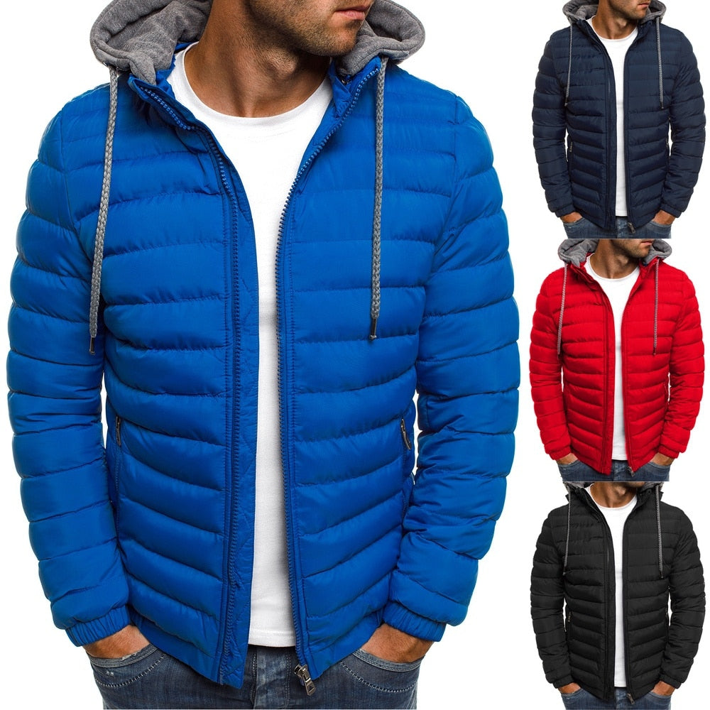 Zogaa Brand Winter Jacket Men Hooded Coat Causal Zipper Men's Jackets Parka Warm Clothes Streetwear 2019